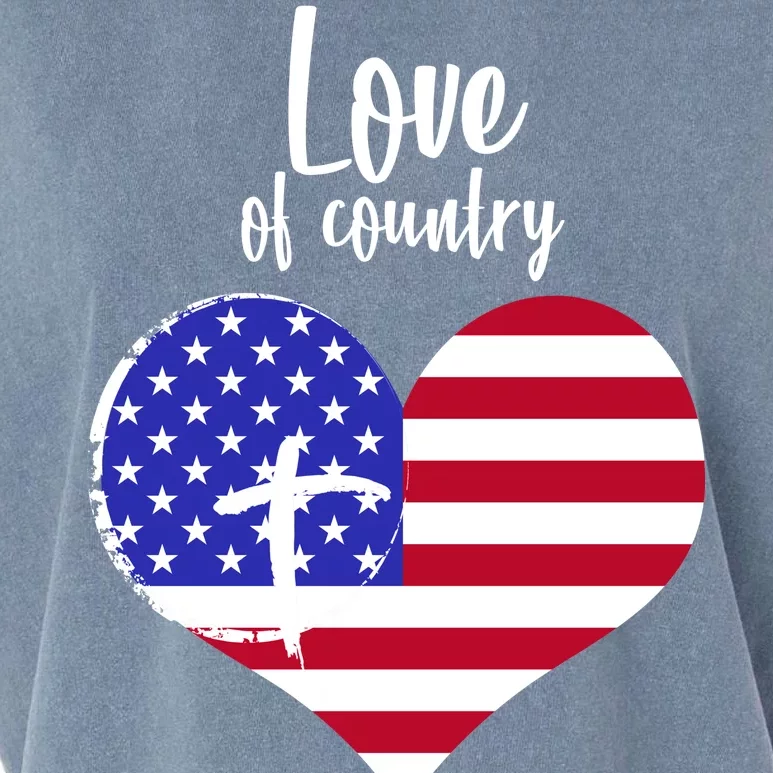 Love Of Country And Faith In God Garment-Dyed Women's Muscle Tee