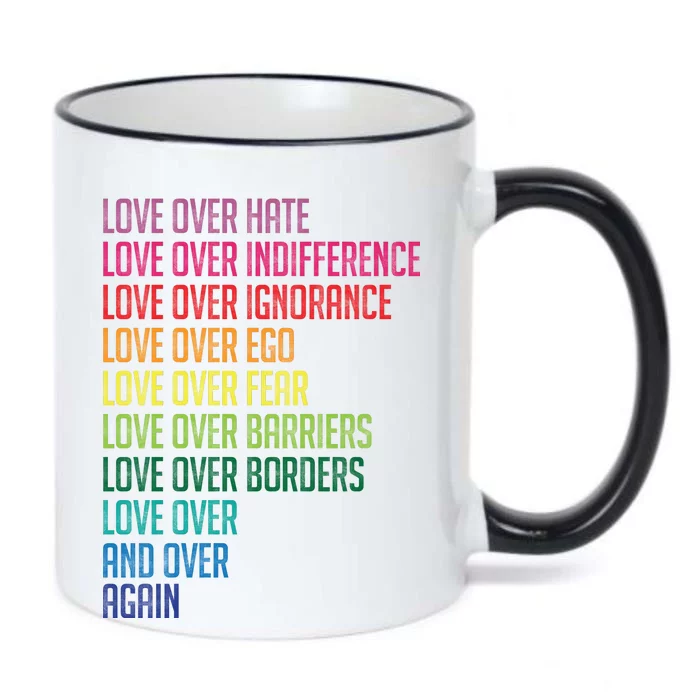 Love Over Everything Black Color Changing Mug