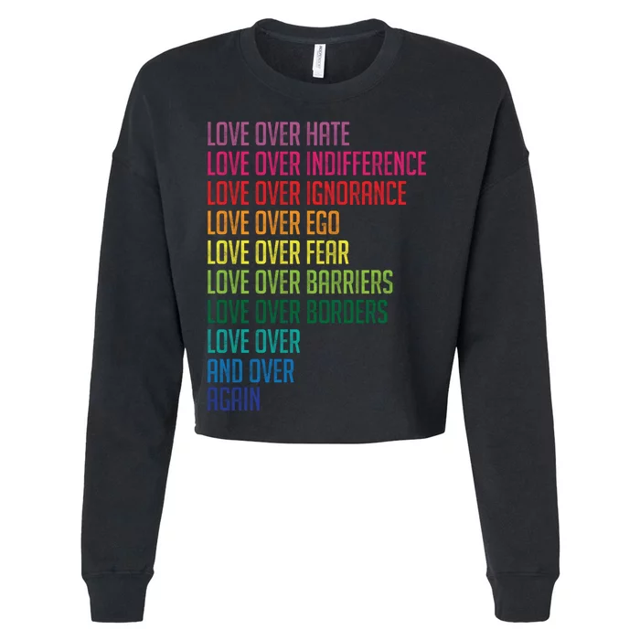 Love Over Everything Cropped Pullover Crew