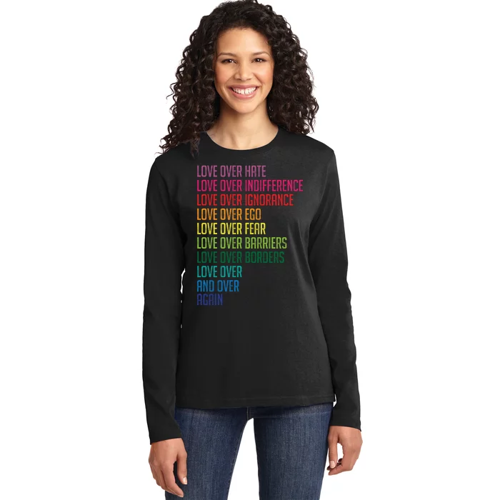 Love Over Everything Ladies Long Sleeve Shirt