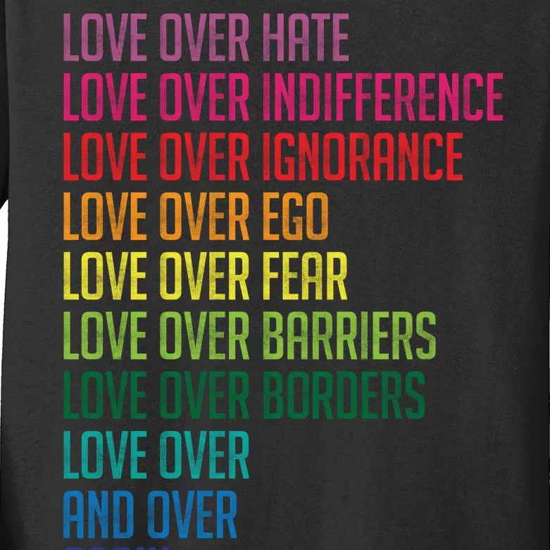 Love Over Everything Kids Long Sleeve Shirt