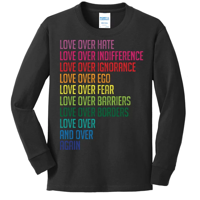 Love Over Everything Kids Long Sleeve Shirt