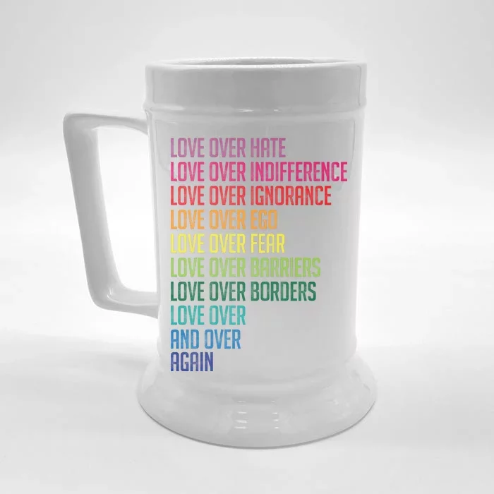 Love Over Everything Front & Back Beer Stein