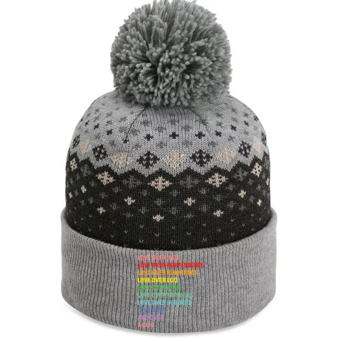 Love Over Hate Love Over Indifference The Baniff Cuffed Pom Beanie