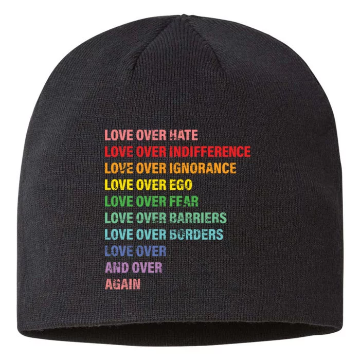 Love Over Hate Love Over Indifference 8 1/2in Sustainable Knit Beanie