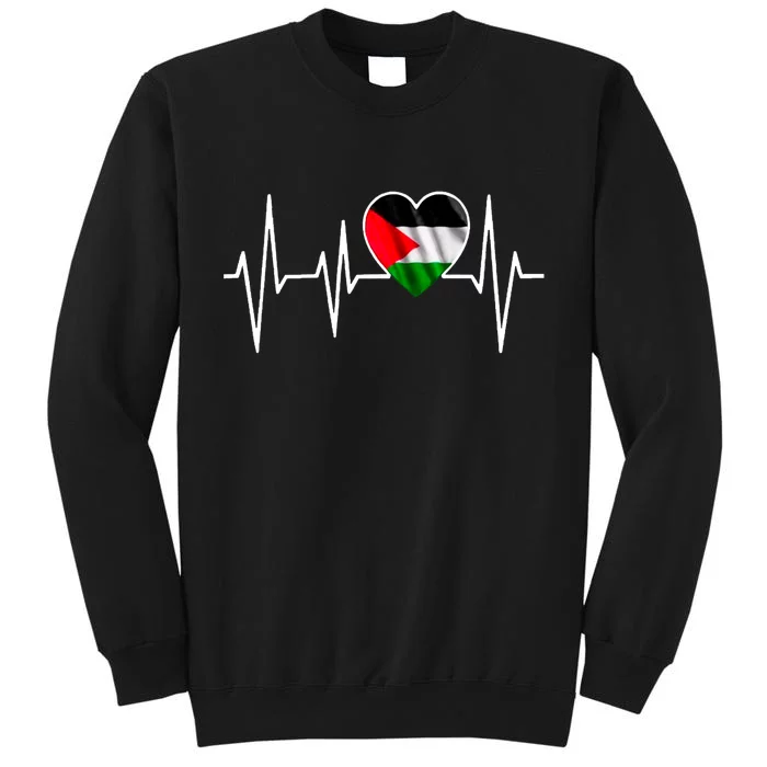 Love Pakistan Flag Heartbeat Pulse Tall Sweatshirt