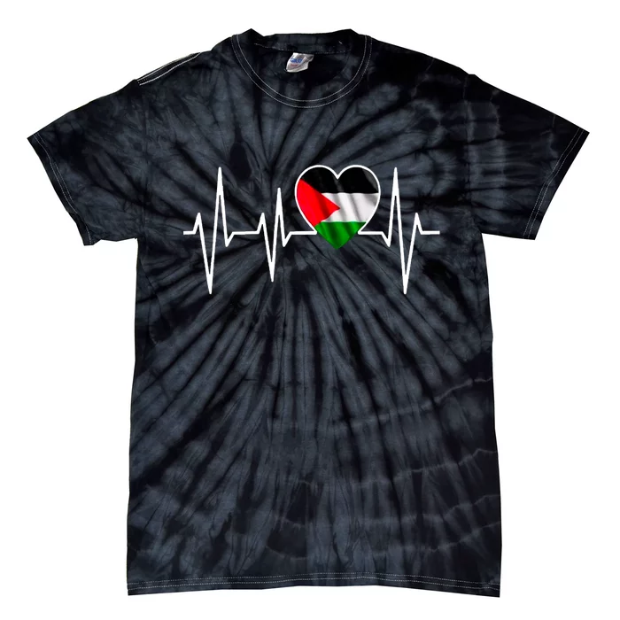 Love Pakistan Flag Heartbeat Pulse Tie-Dye T-Shirt