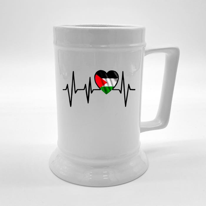 Love Pakistan Flag Heartbeat Pulse Front & Back Beer Stein