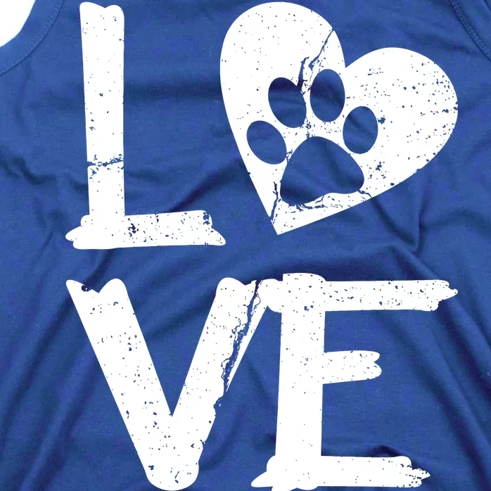 Love Paw In Heart Tank Top