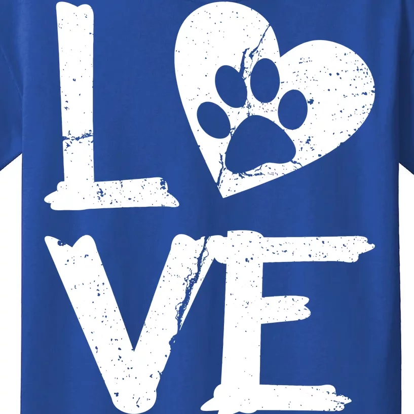 Love Paw In Heart Kids T-Shirt