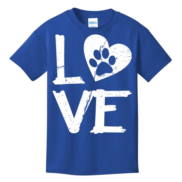 Love Paw In Heart Kids T-Shirt