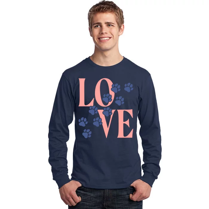 Love Paw Print Tall Long Sleeve T-Shirt