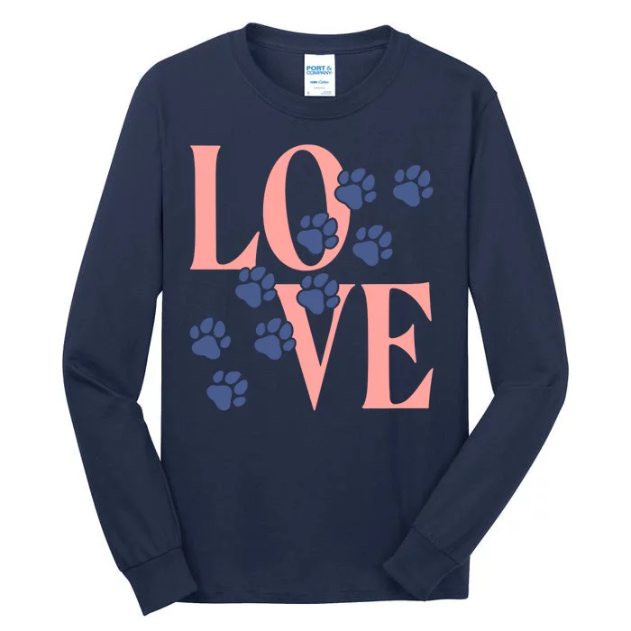 Love Paw Print Tall Long Sleeve T-Shirt