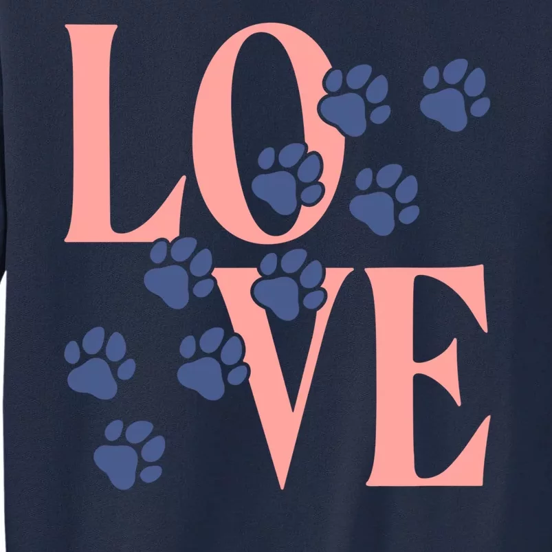 Love Paw Print Tall Sweatshirt