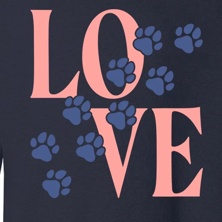 Love Paw Print Toddler Sweatshirt