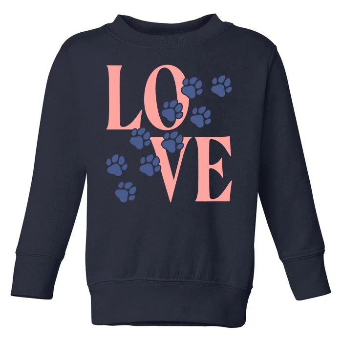 Love Paw Print Toddler Sweatshirt