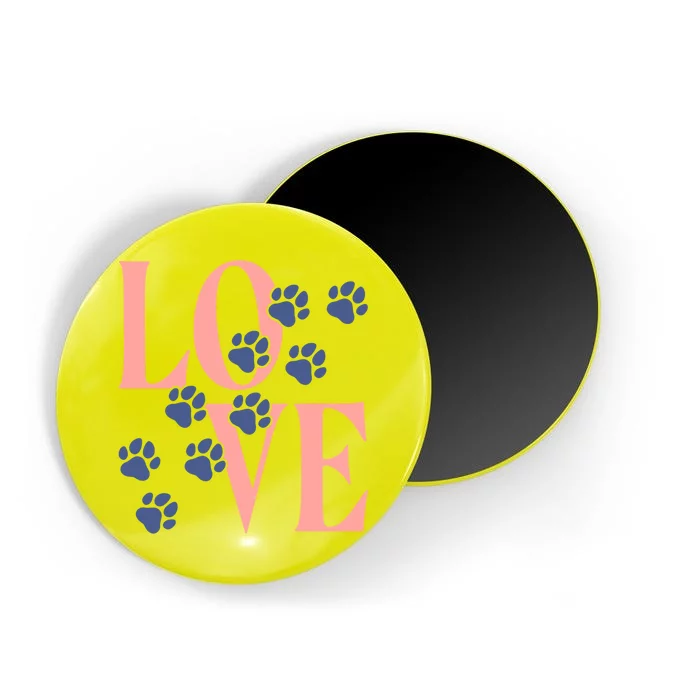 Love Paw Print Magnet