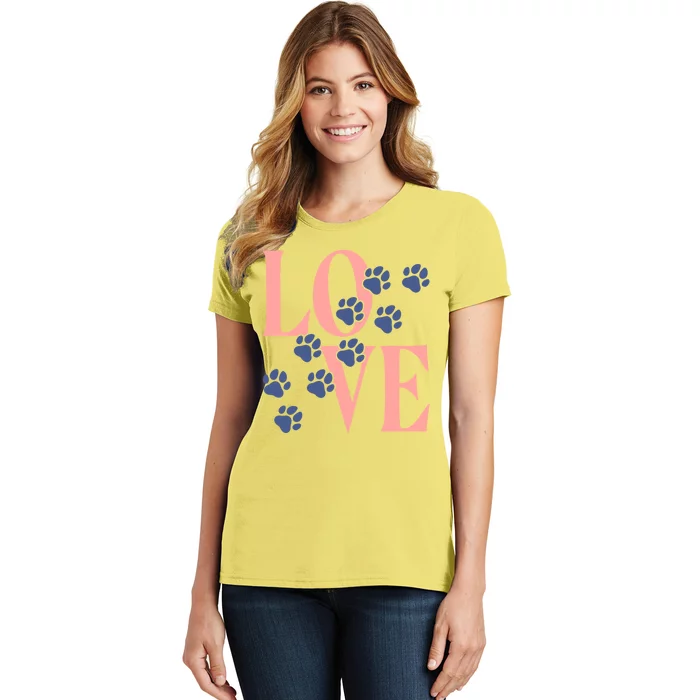 Love Paw Print Women's T-Shirt