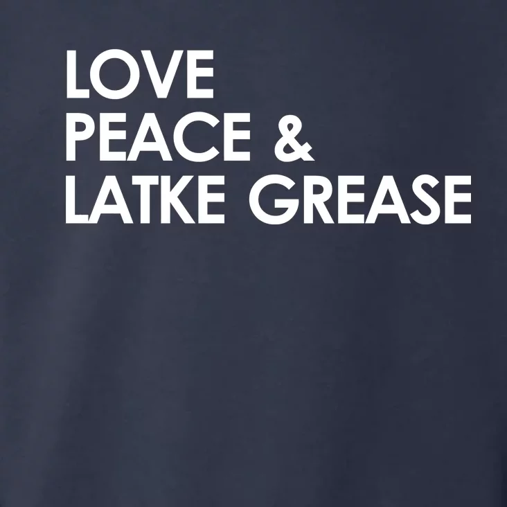 Love Peace & Latke Grease Funny Hanukkah Toddler Hoodie