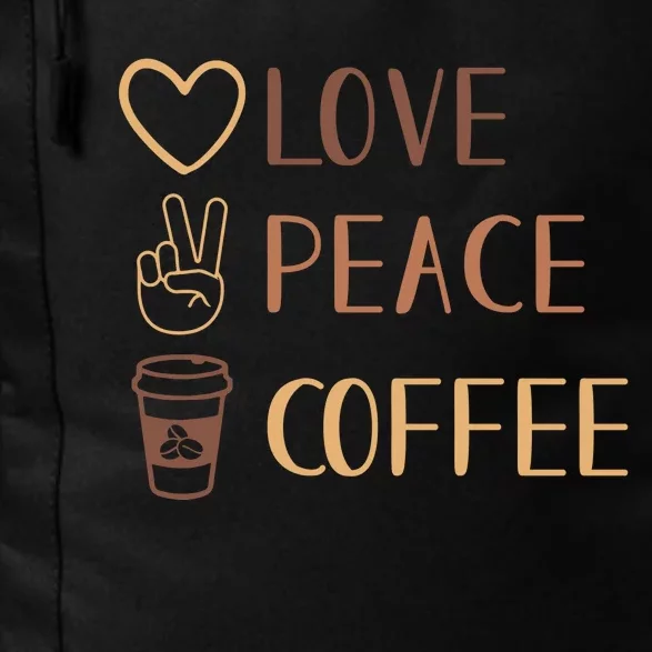 Love Peace Coffee Funny Daily Commute Backpack