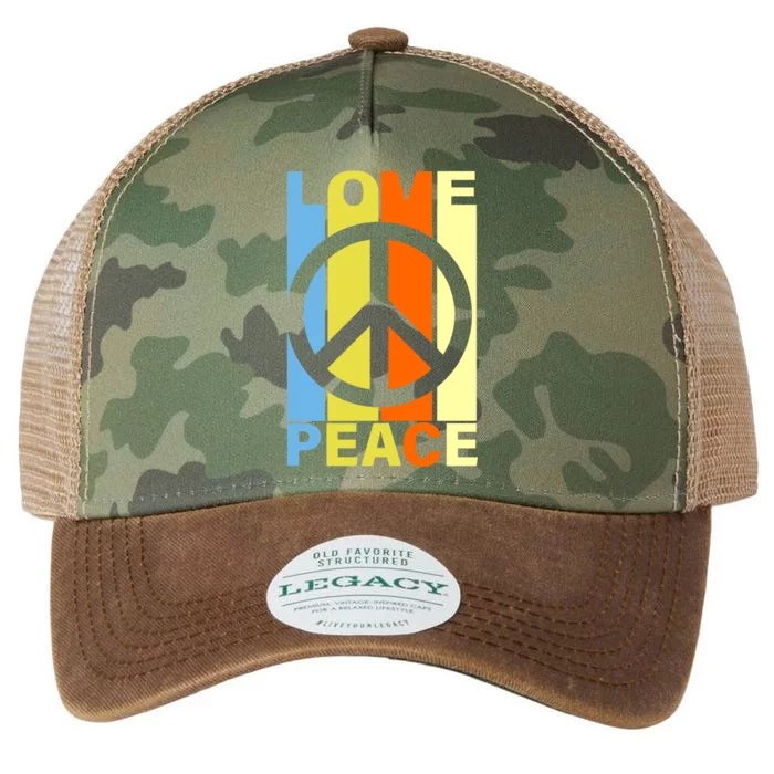 Love Peace Hippie Retro Legacy Tie Dye Trucker Hat