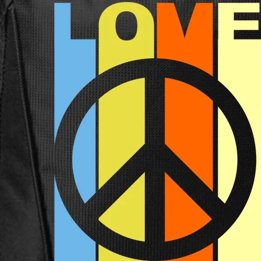 Love Peace Hippie Retro City Backpack