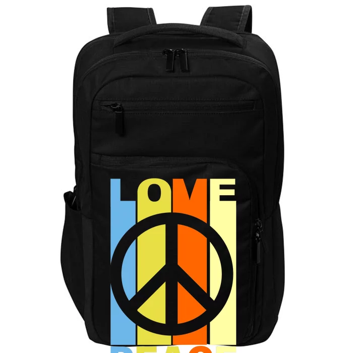 Love Peace Hippie Retro Impact Tech Backpack