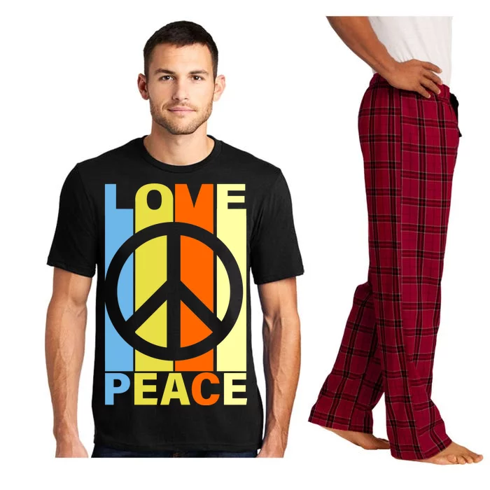 Love Peace Hippie Retro Pajama Set