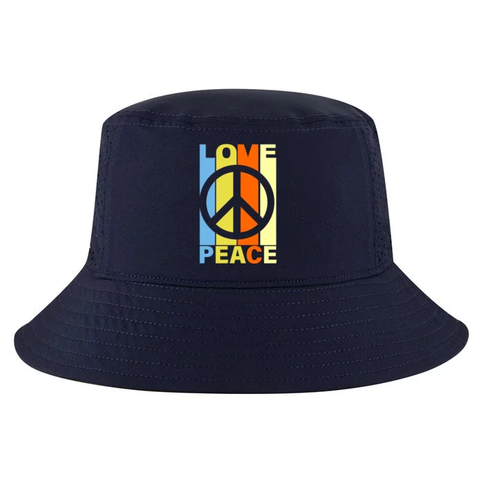 Love Peace Hippie Retro Cool Comfort Performance Bucket Hat