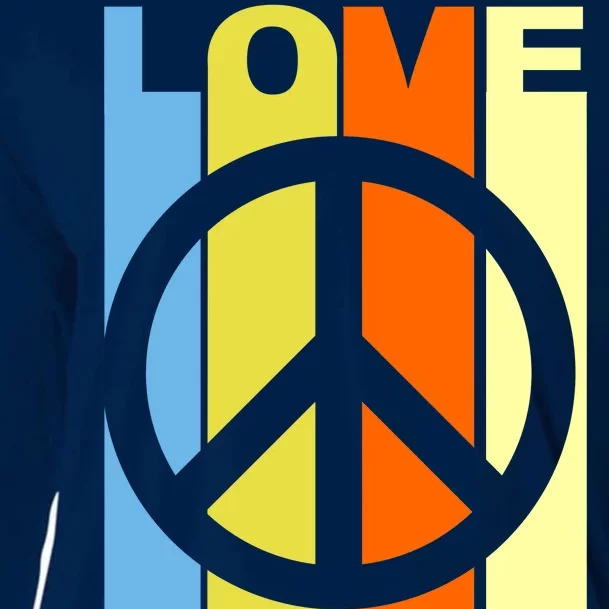 Love Peace Hippie Retro Cooling Performance Long Sleeve Crew