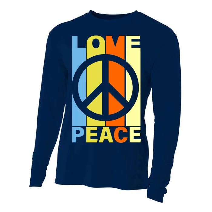 Love Peace Hippie Retro Cooling Performance Long Sleeve Crew