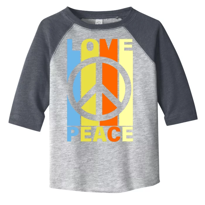 Love Peace Hippie Retro Toddler Fine Jersey T-Shirt