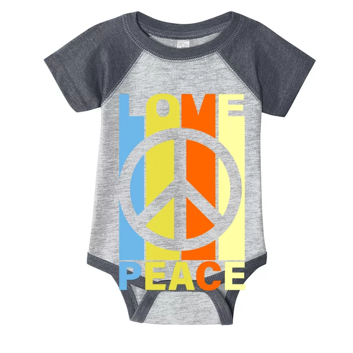 Love Peace Hippie Retro Infant Baby Jersey Bodysuit