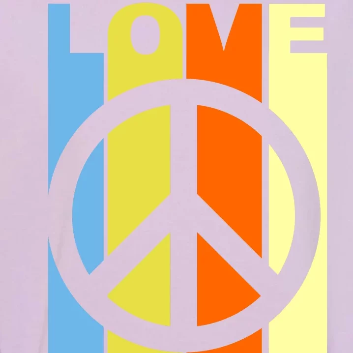 Love Peace Hippie Retro Garment-Dyed Sweatshirt