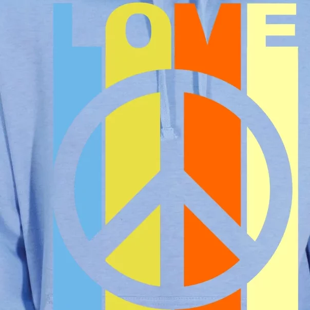 Love Peace Hippie Retro Unisex Surf Hoodie