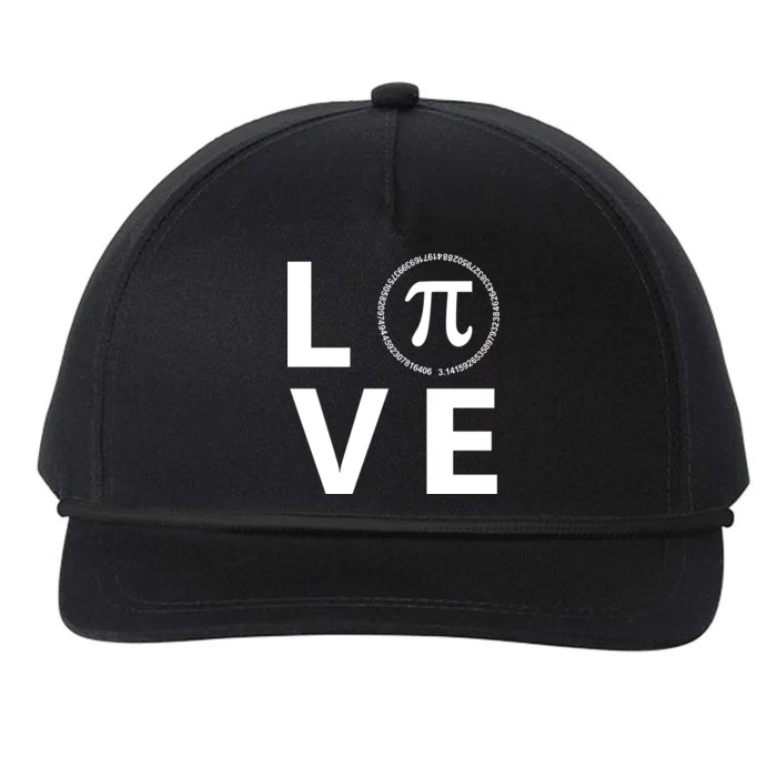 Love Pi Day 3.14 March 14th Math Geek Snapback Five-Panel Rope Hat