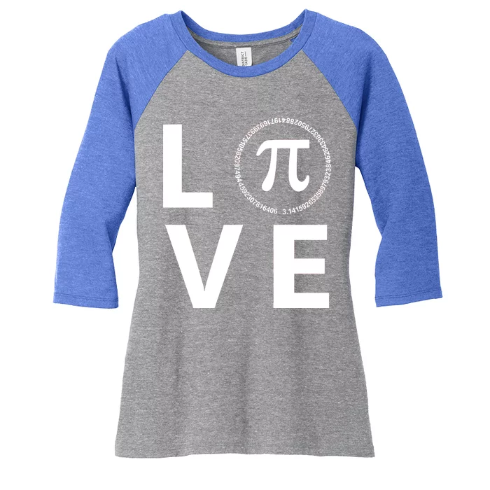 Love Pi Day 3.14 March 14th Math Geek Women's Tri-Blend 3/4-Sleeve Raglan Shirt