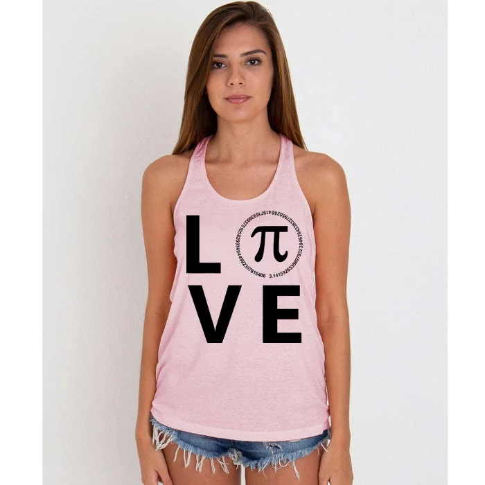 Love Pi Day 3.14 March 14th Math Geek Women's Knotted Racerback Tank