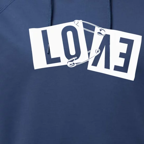 Love Pinned Cool Style Performance Fleece Hoodie