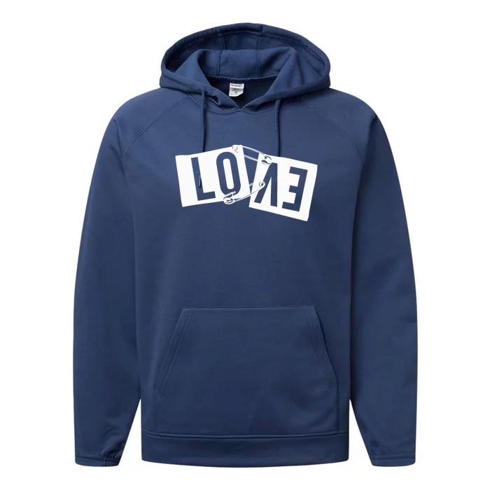 Love Pinned Cool Style Performance Fleece Hoodie