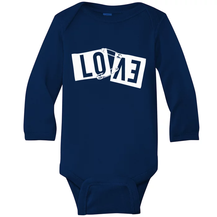 Love Pinned Cool Style Baby Long Sleeve Bodysuit