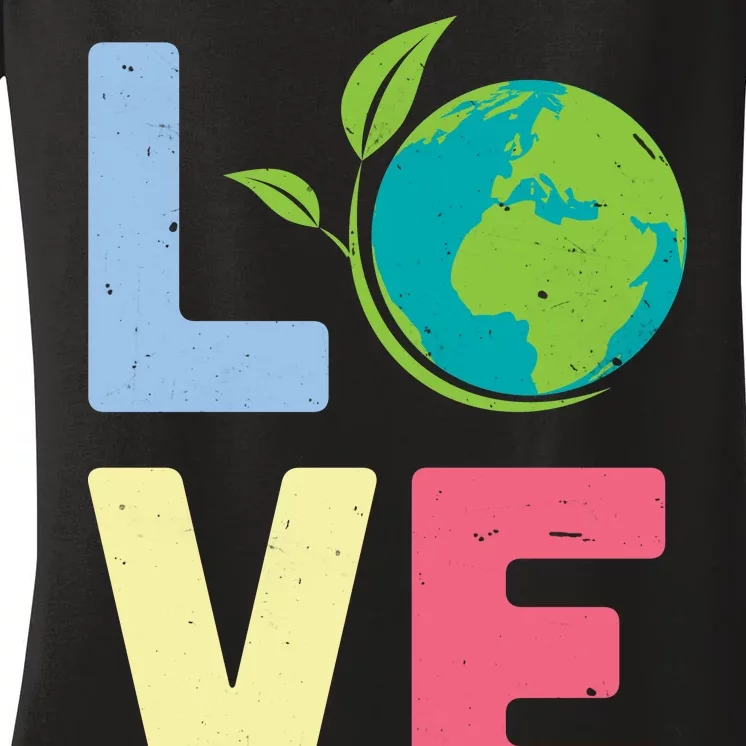 Love Planet Earth Day Women's V-Neck T-Shirt