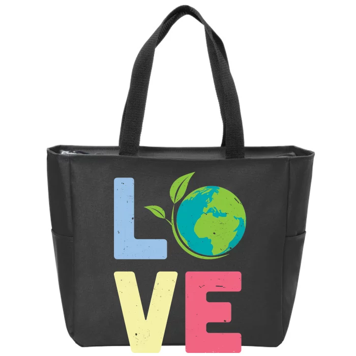 Love Planet Earth Day Zip Tote Bag