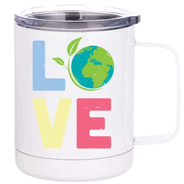 Love Planet Earth Day Front & Back 12oz Stainless Steel Tumbler Cup