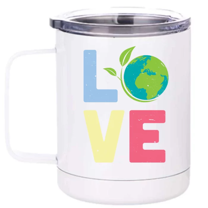 Love Planet Earth Day Front & Back 12oz Stainless Steel Tumbler Cup