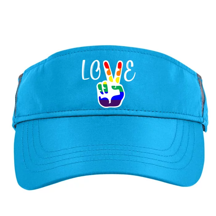 Love Pride Peace Sign Adult Drive Performance Visor