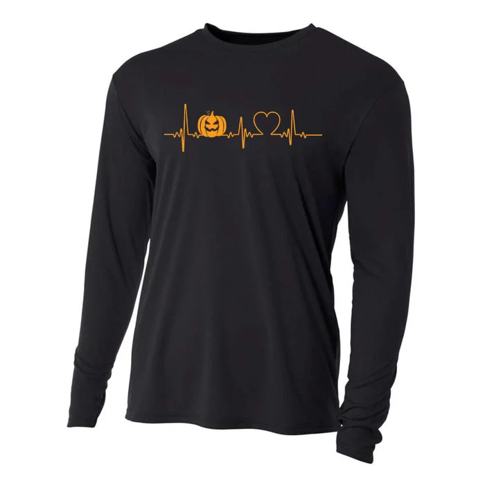 Love Pumpkins Halloween Heartbeat Cooling Performance Long Sleeve Crew