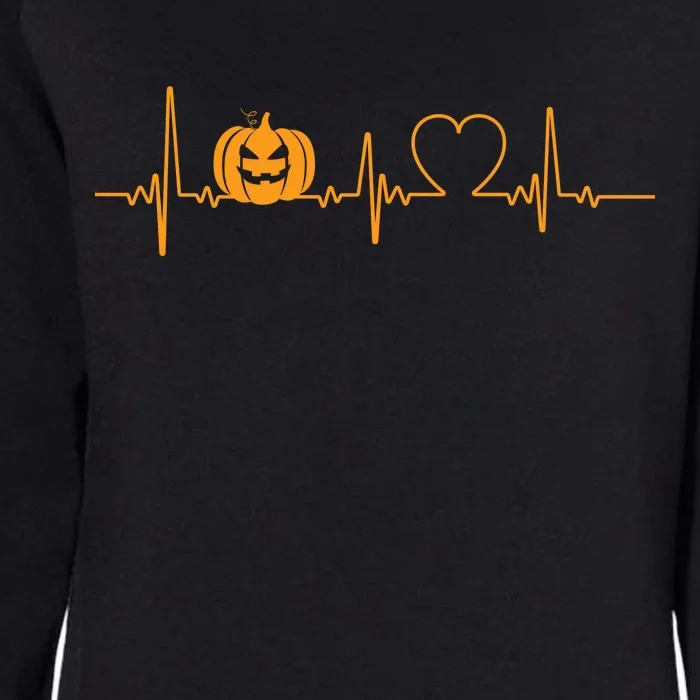 Love Pumpkins Halloween Heartbeat Womens California Wash Sweatshirt