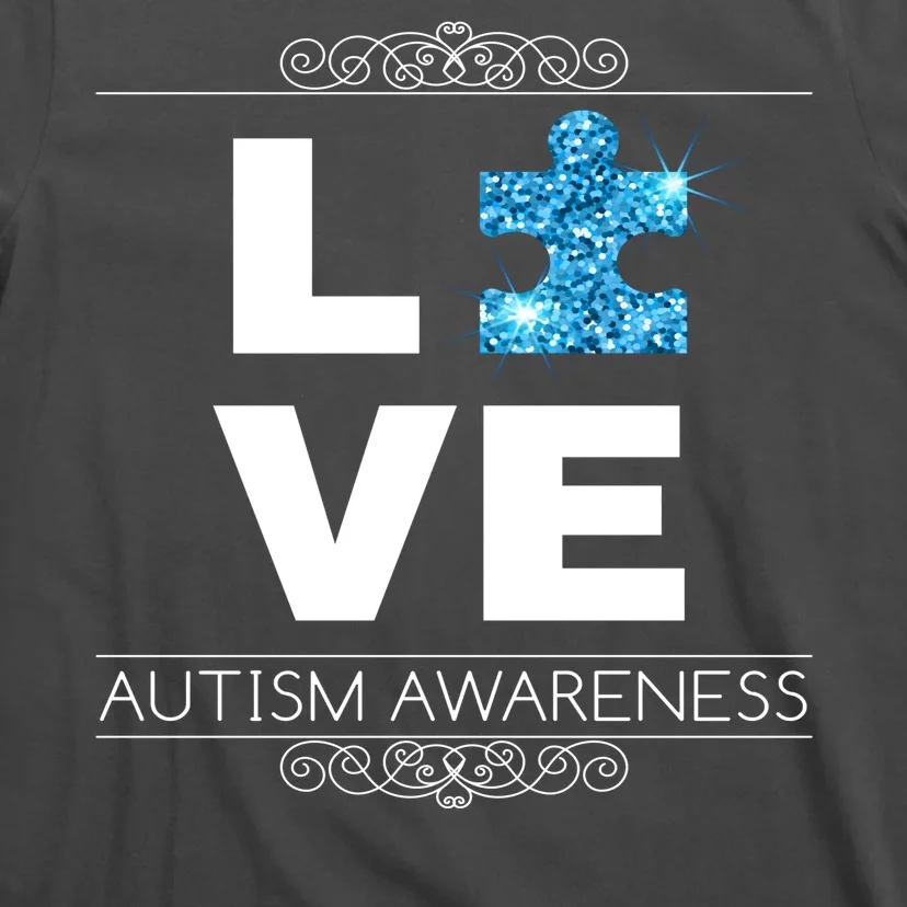 Love Puzzle Piece Autism Awareness Design T-Shirt