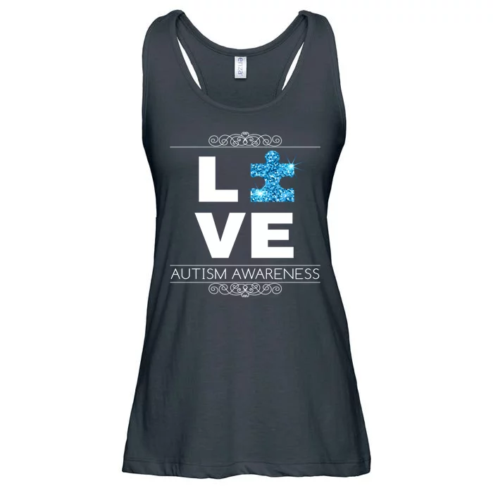 Love Puzzle Piece Autism Awareness Design Ladies Essential Flowy Tank